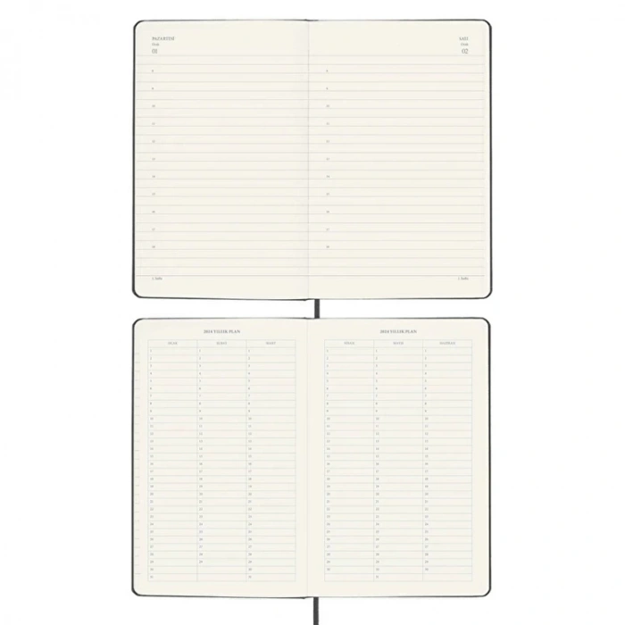 VICTORIAS JOURNALS 918013x21cm ESNEK KAPAK LASTİKLİ CEPLİ FASHION GÜNLÜK AJANDA - KIRMIZI