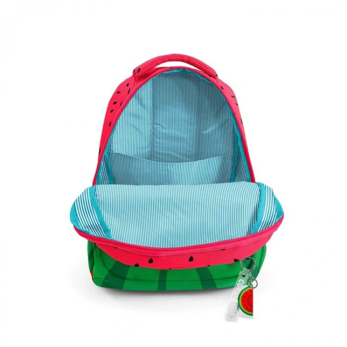 CORAL HIGH 11428 KIDS KIRMIZI YEŞİL KARPUZ DESENLİ ÜÇ BÖLMELİ SIRT ÇANTASI