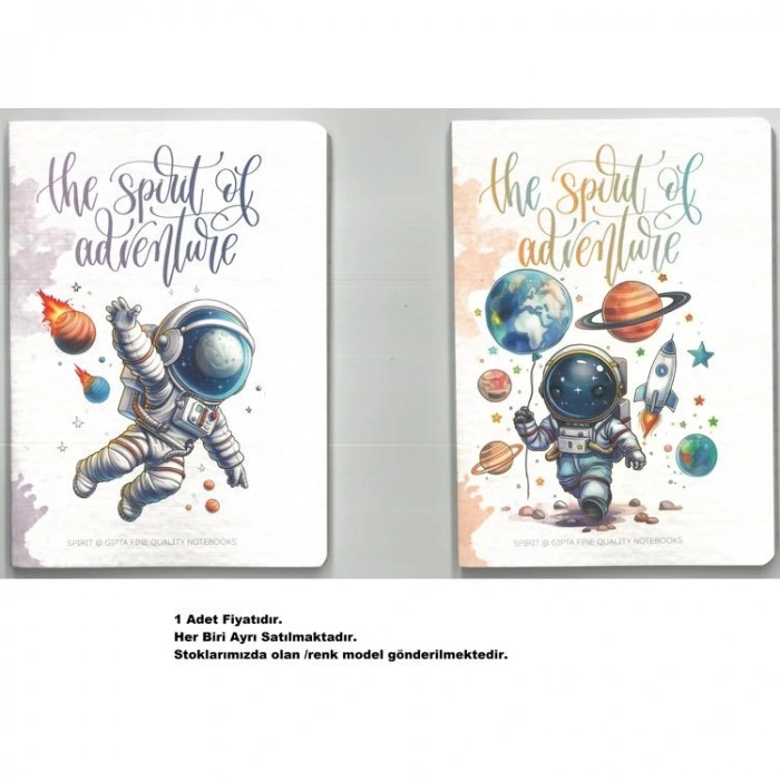 GIPTA SPIRIT TEL DİKİŞLİ KARTON KAPAK  A6 60 YP. ÇİZGİLİ DEFTER - TEKLİ