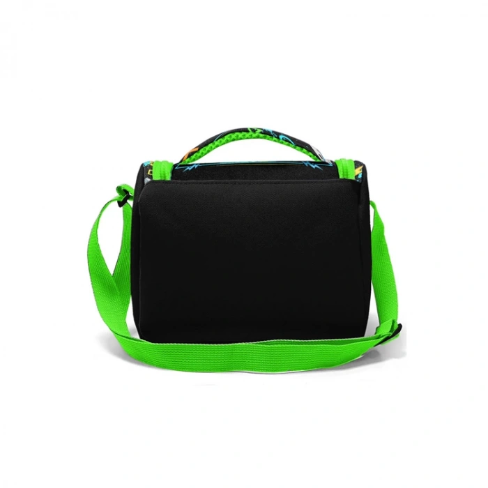 CORAL HIGH 11887 KIDS SİYAH FOSFORLU YEŞİL GAMER DESENLİ THERMO BESLENME ÇANTASI