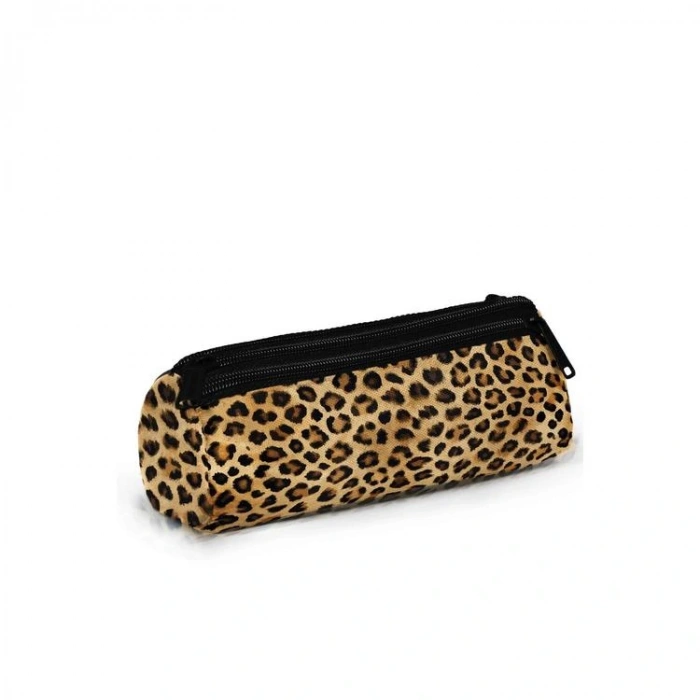 CORAL HIGH 11181 KIDS KAHVERENGİ LEOPAR DESENLİ ÜÇ BÖLMELİ KALEM ÇANTASI