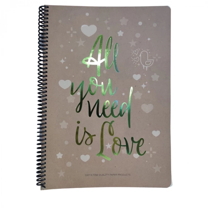 GIPTA LOVE BOOK SPİRALLİ KARTON KAPAK A4 80 YP ÇİZGİLİ DEFTER