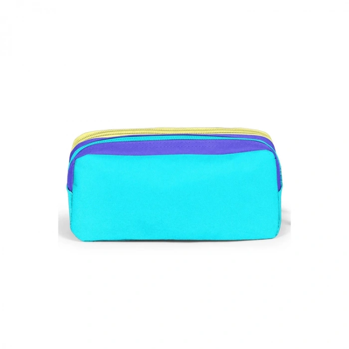 CORAL HIGH 12071 KIDS LAVANTA TURKUAZ KULAKLIKLI KIZ DESENLİ İKİ BÖLMELİ KALEM ÇANTASI