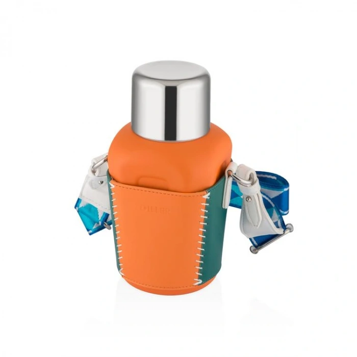 VAGONLİFE DILLER PİPETLİ KILIFLI TAŞIMA ASKILI ÇELİK MATARA 9077 420 ML