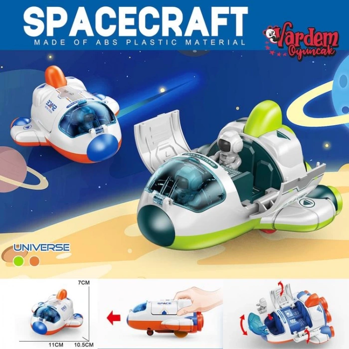 VARDEM  MG-D400-43 SÜRTMELİ ASTRONOTLU UZAY GEMİSİ RENKLİ - TEKLİ