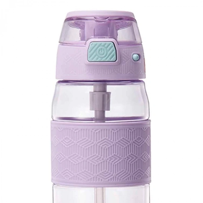 SHOTAY ŞERİTLİ ŞEFFAF KAPAK PİPETLİ TRİTAN MATARA 7203 800 ML