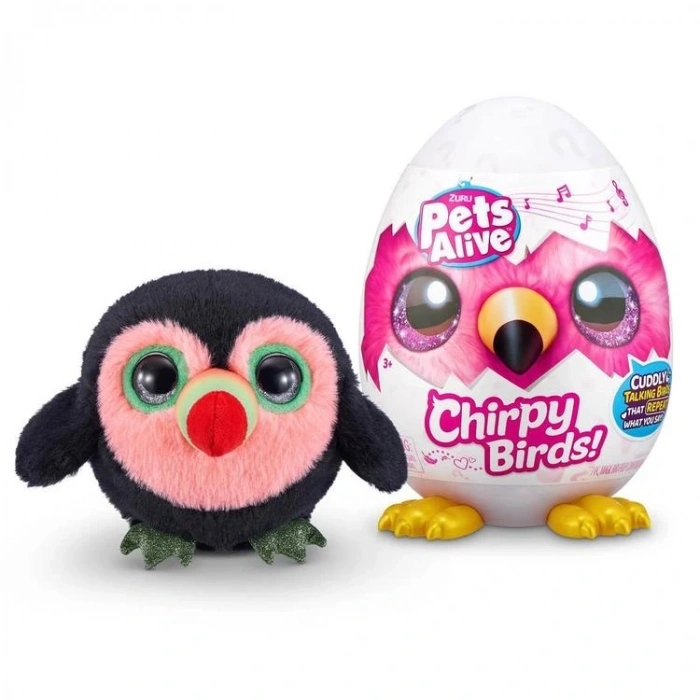 GIOCHI ZURU PEL06000 PETS ALIVE SÖYLENENİ TEKRAR EDEN NEŞELİ KUŞ 3+ TEKLİ
