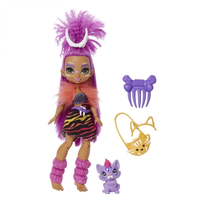 CAVE CLUB BEBEKLERİ MOR SAÇLI ROARALAI BEBEK VE FERRELL OYUN SETİ MTL-GNL82/ GNL84