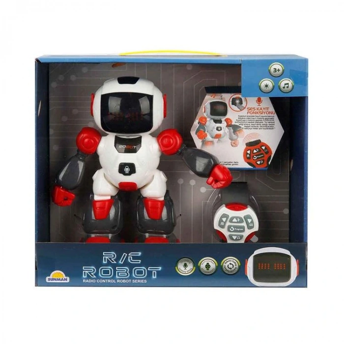 SUNMAN 616-1 KOL SAATLİ 24 CM SESLİ IŞIKLI ROBOT 3+