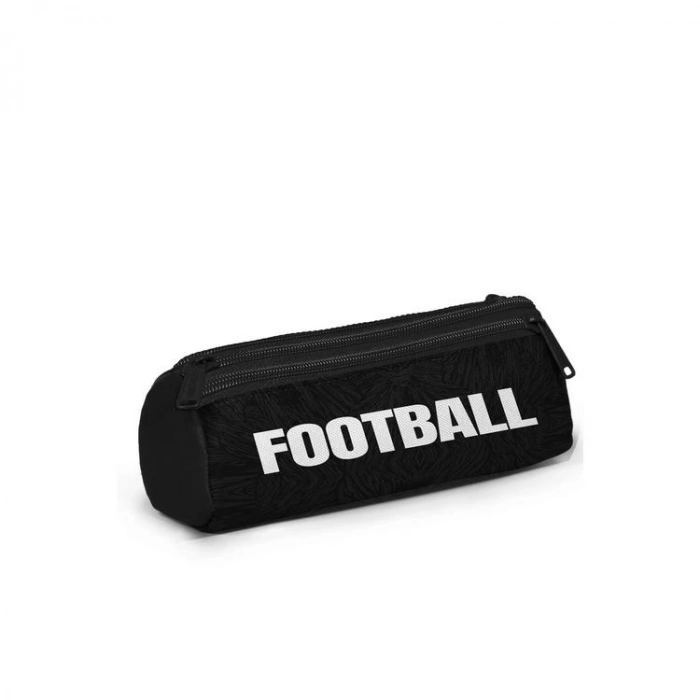 CORAL HIGH 11198 KIDS SİYAH FUTBOL DESENLİ ÜÇ BÖLMELİ KALEM ÇANTASI