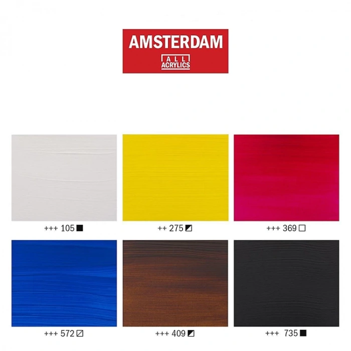 AMSTERDAM  RT17820500 AAC AKRİLİK BOYA SETİ 6X20 ML. PRIMARY