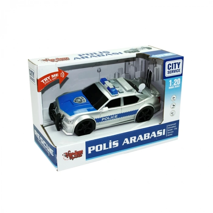 VARDEM WY500A-B-C-D 1:20 SÜRTMELİ SESLİ IŞIKLI POLİS ARABASI KUTULU