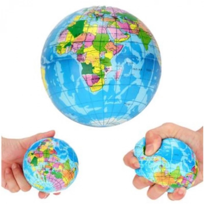ALMİRAN ALM-3406 DÜNYA HARİTALI STRES TOPU 10cm