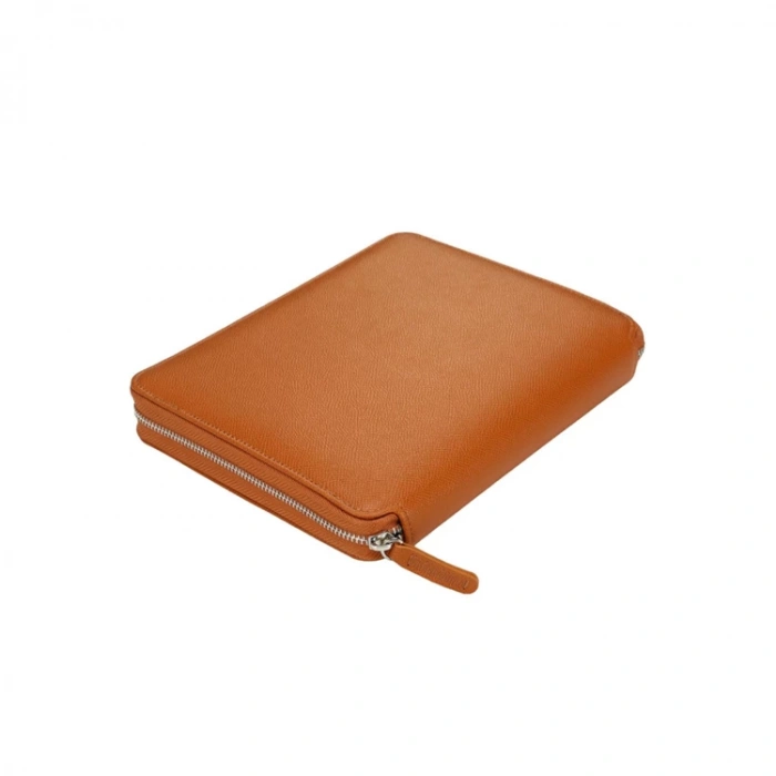 VICTORIAS JOURNALS 0283 KUTULU PANAMA ZIPPER FOLDER ORGANİZER KAHVERENGİ 14.8X21cm  80YP. ÇİZGİLİ DEFTER