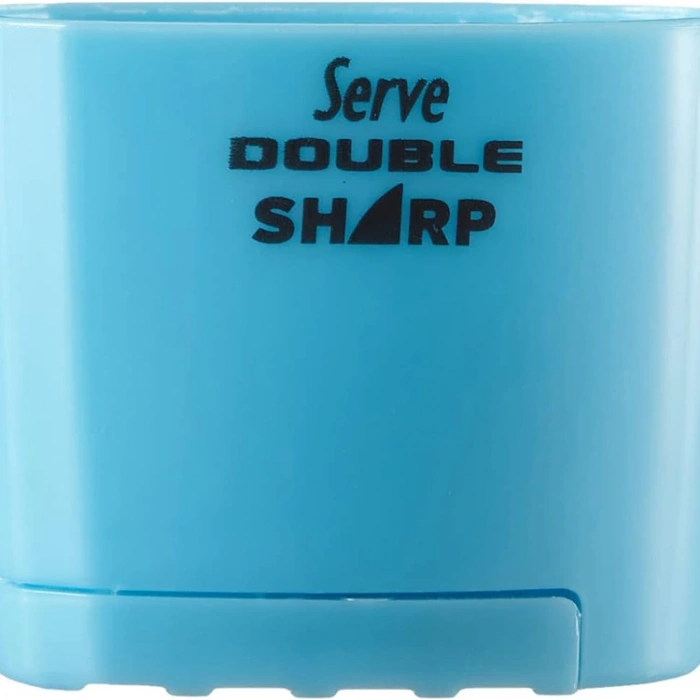 SERVE DOUBLE SHARP SİLGİLİ KALEMTRAŞ PASTEL GÖK MAVİ