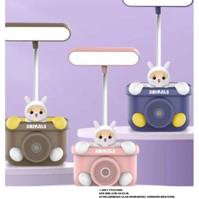 HUN BEST 6-119 LEDLİ MASA LAMBASI KAMERA ŞEKİLLİ  USB ŞARJ KALEMTRAŞLI 6+ - TEKLİ