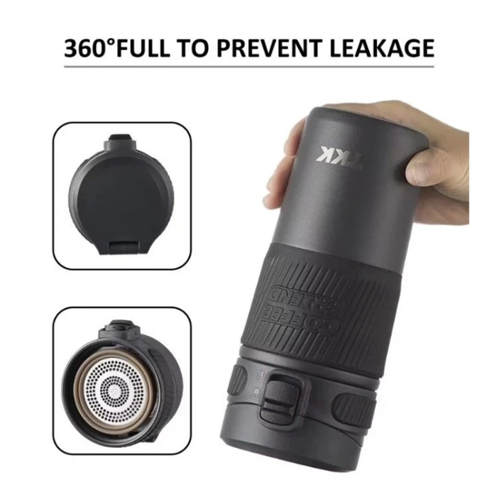 VAGONLİFE  T2001 TKK ÇELİK TERMOS SÜZGEÇLİ MUG 450 ML SİYAH