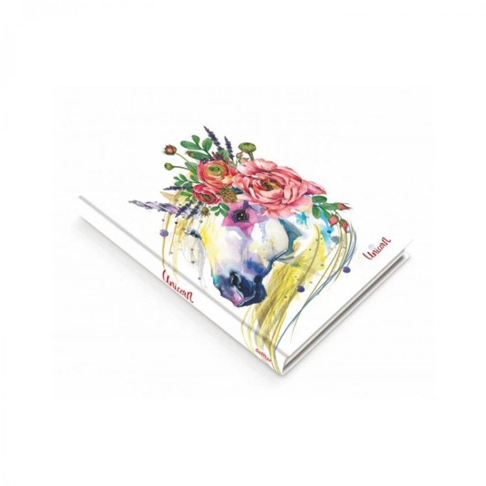 DEFFTER 14X20 UNICORN / FLOWER SERT KAPAK A5 ÇİZGİLİ DEFTER 96 YP