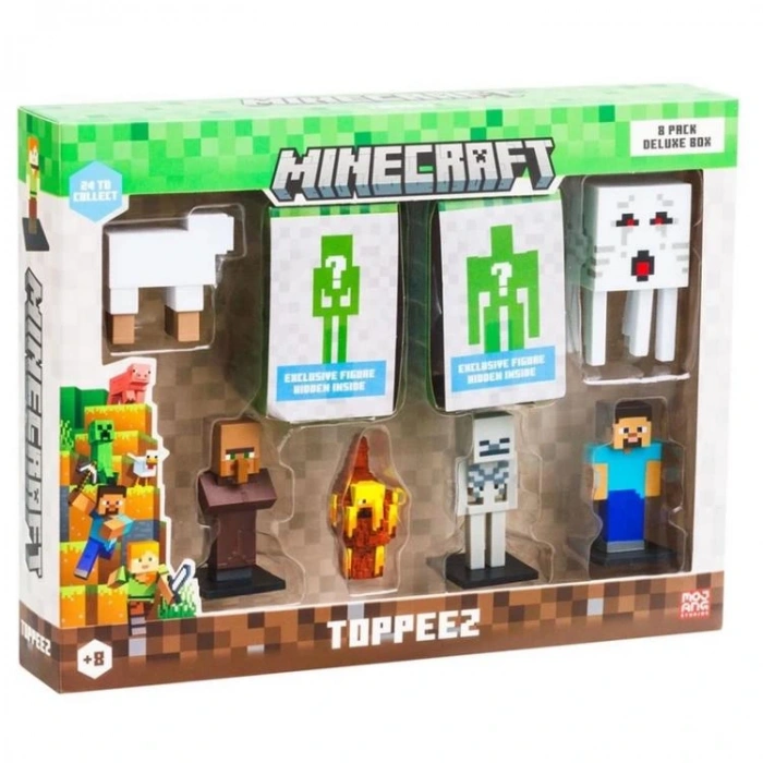 NECO MINECRAFT MC2070 TOPPEEZ 3D FİGÜR KALEM BAŞLIĞI 8 Lİ DELÜKS SET 8+
