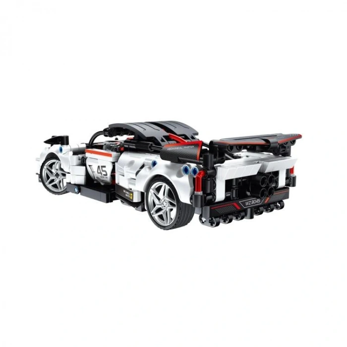 SUNMAN İM. MASTER NO.8045 UZAKTAN KUMANDALI R/C 2.4GHz SPOR ARABA BEYAZ LEGO YAPIM SETİ 476 PARÇA 6+