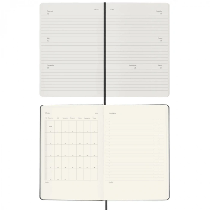 VICTORIAS JOURNALS 9154 13x21cm ESNEK KAPAK LASTİKLİ CEPLİ CLASSIC HAFTALIK AJANDA - LACİVERT