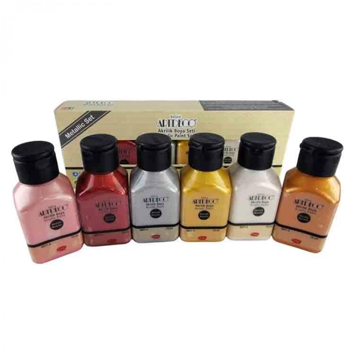 ARTDECO 070I-AS3 AKRİLİK  6x75ml SET METALİK RENKLER