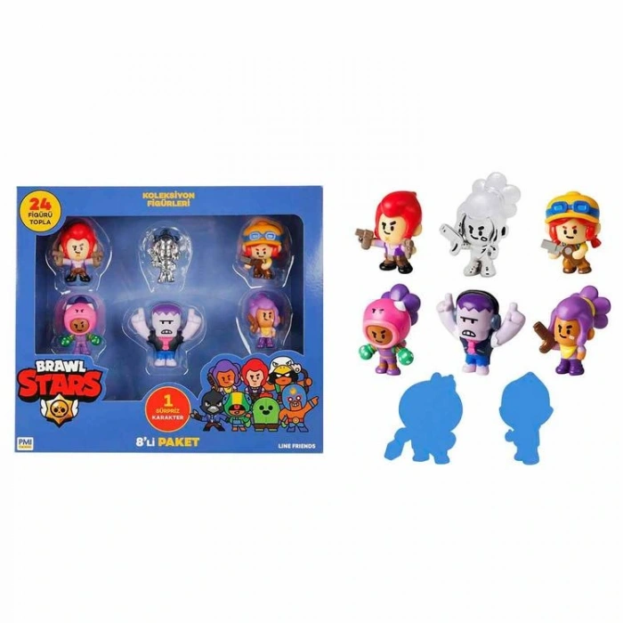 NECO BRW2070 BRAWL STARS  KOLEKSİYON FİGÜRLERİ SÜRPRİZ 2 KARAKTERLİ 8Lİ SET 3+