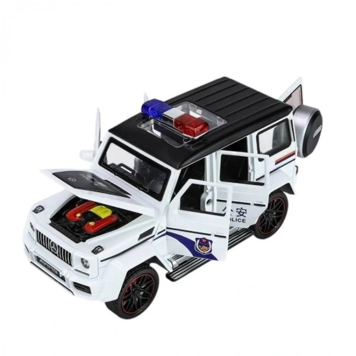 VARDEM  C2433 ALLOY CAR ÇEK BIRAK IŞIKLI VE SESLİ AÇILABİLİR KAPI MOTORLU 1:24 POLİS JEEP KUTULU 6+  TEKLİ