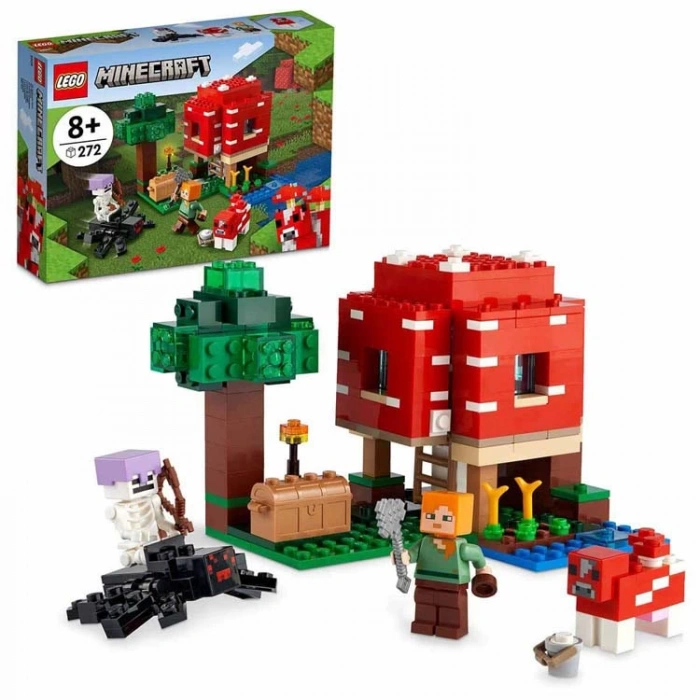 LEGO MINECRAFT 21179 THE MUSHROOM HOUSE 272 PARÇA