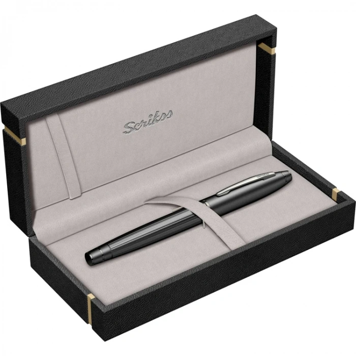 SCRIKSS 350 NOBLE ROLLER KALEM MAT SİYAH LÜKS KUTU
