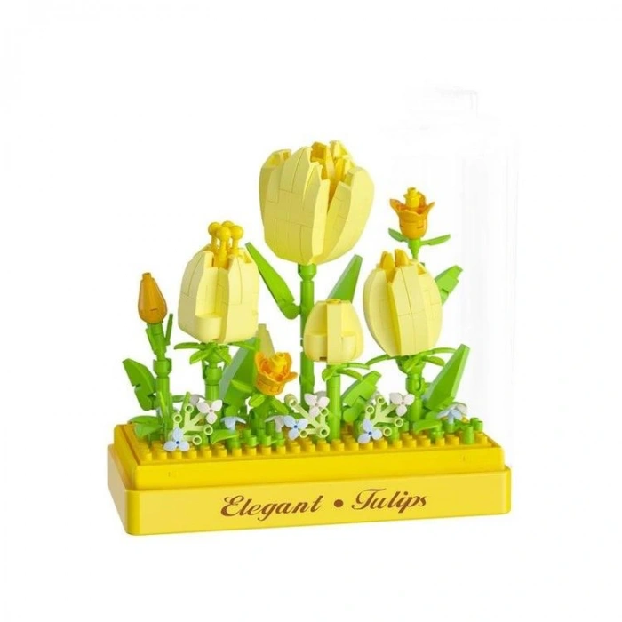 SUNMAN KOCO NO.02083 BLOOM BOUTIQUE LALE ÇİÇEKLERİ LEGO YAPIM SETİ 295 PARÇA 6+