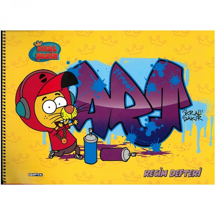 GIPTA KRAL ŞAKİR 25X35 SPİRALLİ RESİM DEFTERİ  15 YP.