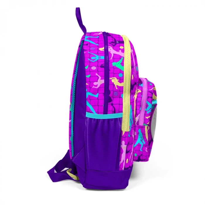 CORAL HIGH 23761 KIDS PEMBE MOR VOLEYBOL DESENLİ DÖRT BÖLMELİ SIRT ÇANTASI