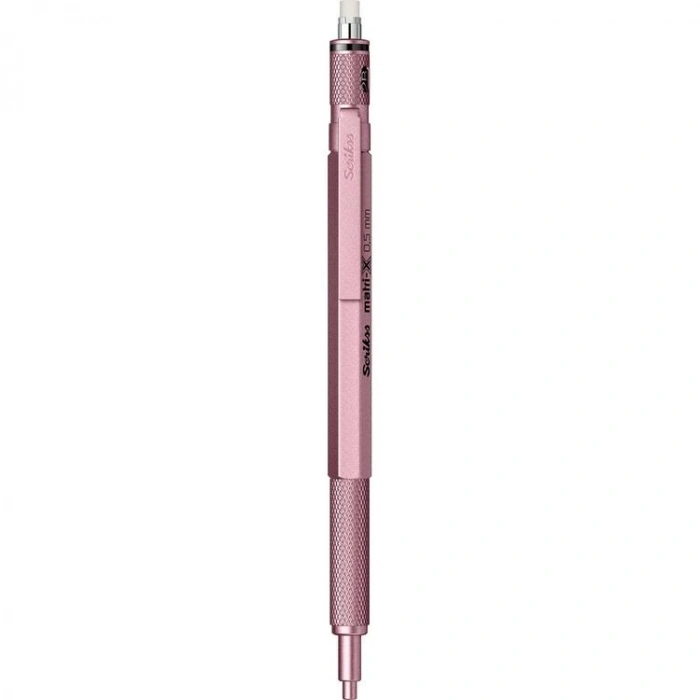 SCRIKSS MATRI-X VERSATİL KALEM 0.5 ŞEFFAF AMBALAJ METALİK AÇIK PEMBE