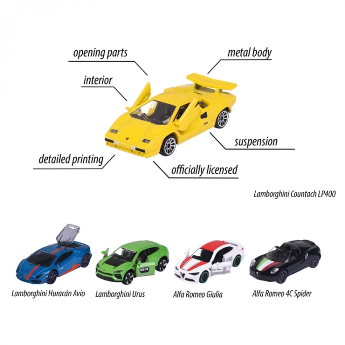 SİMBA MAJORETTE 2053178 DREAMS CARS İTALY 5Lİ ARABA SETİ