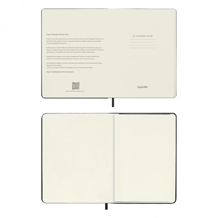 VICTORIAS JOURNALS 9172 13x21cm SERT KAPAK LASTİKLİ CEPLİ CLASSIC GÜNLÜK AJANDA - YEŞİL