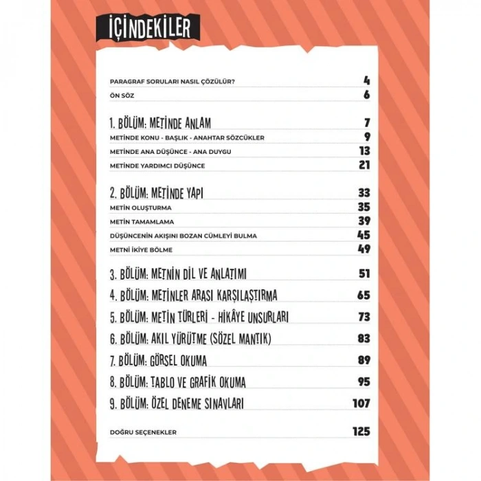 SINAV 5. SINIF SINAV KALİTESİNDE PARAGRAF SORU BANKASI