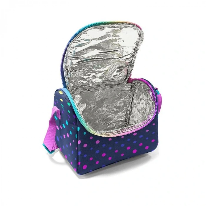 CORAL HIGH 22772 KIDS LACİVERT RENKLİ PUANTİYELİ DESENLİ THERMO BESLENME ÇANTASI