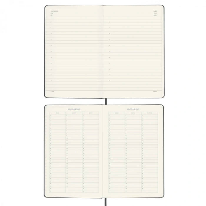 VICTORIAS JOURNALS 9162 13x21cm ESNEK KAPAK LASTİKLİ CEPLİ DE LUXE  HAFTALIK AJANDA - KENARI YALDIZLI GÜMÜŞ