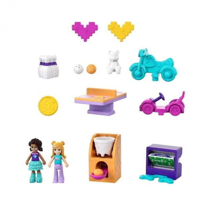 MATTEL  FRY35/HCG15 POLLY POCKET VE MACERALARI MİCRO OYUN SETİ RACE-ROCK