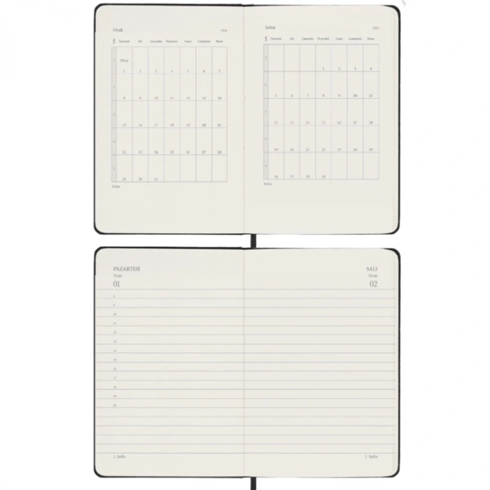 VICTORIAS JOURNALS 9192 9x14cm SERT KAPAK LASTİKLİ CEPLİ CLASSIC GÜNLÜK AJANDA - FUŞYA