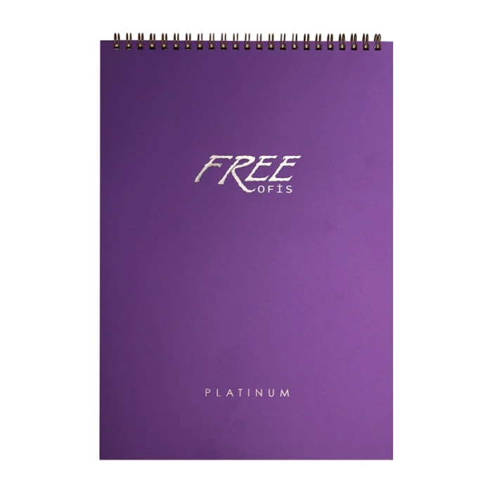 KESKİN FREE PLATİNUM PP KAPAK SPİRALLİ BLOKNOT A4 80 YP. KARELİ