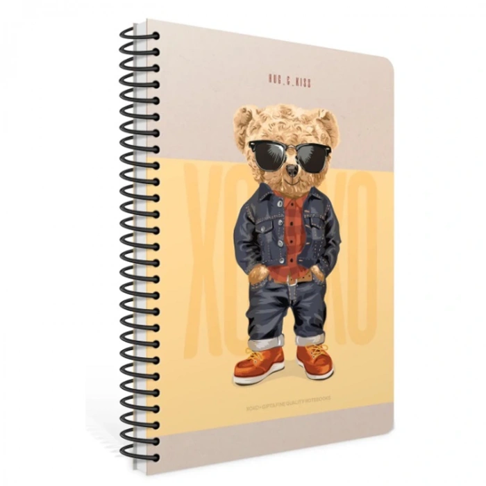 GIPTA XOXO SPİRALLİ SERT KAPAK 17x24 120YP. KARELİ DEFTER- 6167