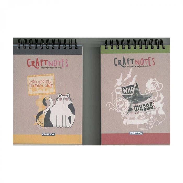 GIPTA CRAFT SPİRALLİ SERT KAPAK A6 BLOKNOT 100 YP. ÇİZGİSİZ DEFTER