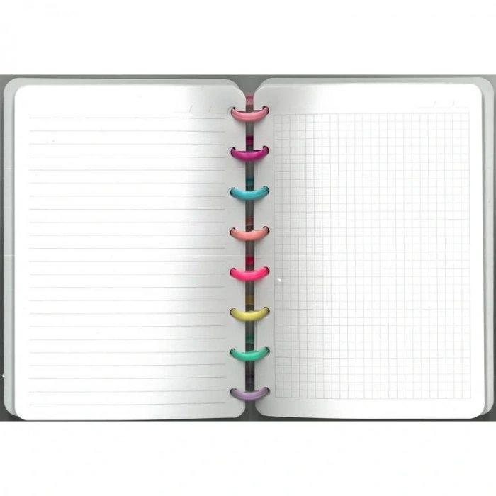 MOTTO MOT-2005 KUROMI KARTON KAPAK RENKLİ SPİRALLİ  A5 ÇİZGİLİ / KARELİ SAYFALI DEFTER