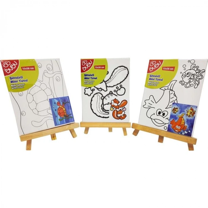 BU-BU  ŞÖVALELİ  MİNİ TUVAL 15X20CM - BUBU-TU0019  -TEKLİ