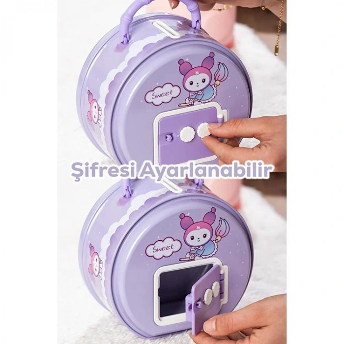 GİFTZEN S-276-C HELLO KITTY SAPLI ŞİFRELİ KİLİTLİ METAL KUMBARA 3+ - TEKLİ
