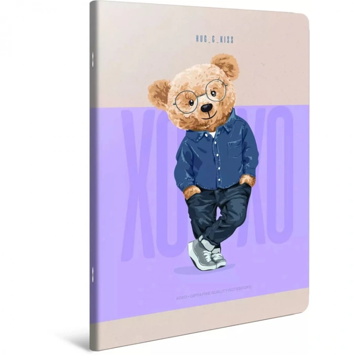 GIPTA XOXO TEL DİKİŞLİ KARTON KAPAK  80YP. ÇİZGİLİ DEFTER