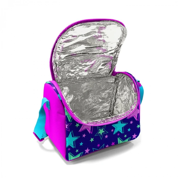 CORAL HIGH 11801 KIDS SAKS PEMBE YILDIZ DESENLİ THERMO BESLENME ÇANTASI