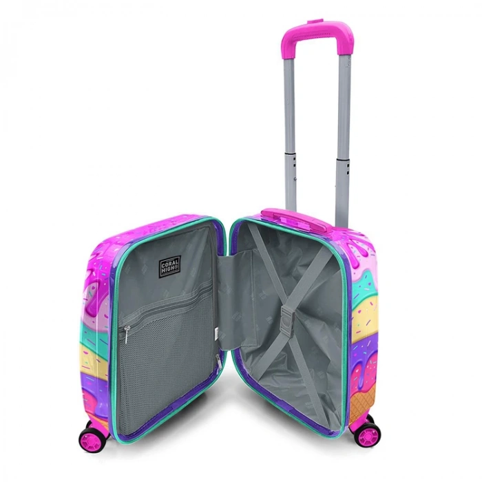 CORAL HIGH 16703 MİNİ RENGARENK DONDURMA DESENLİ VALİZ